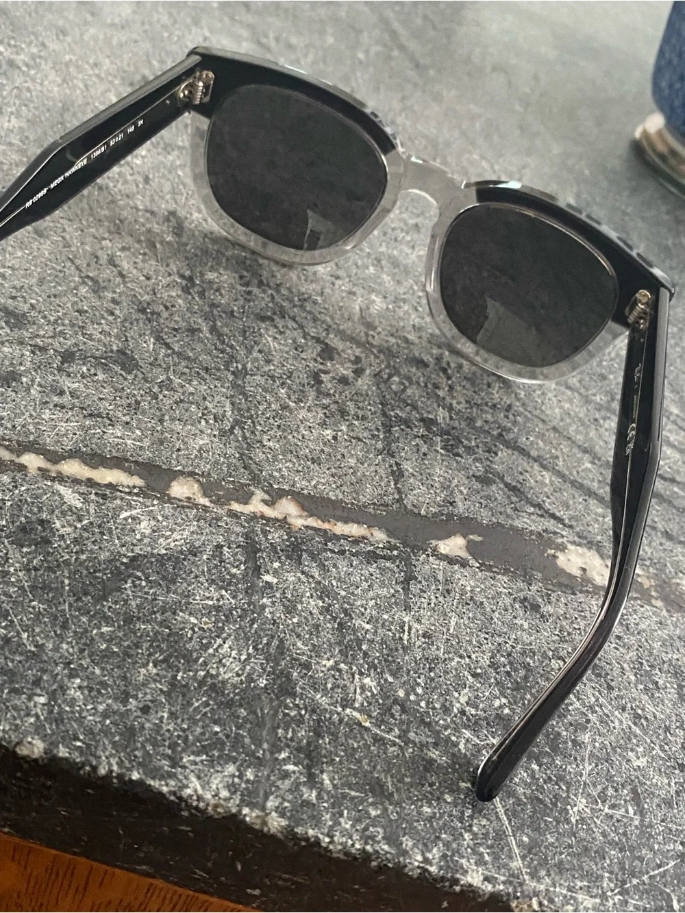 Ray-Ban Mega Hawkeye unisex Sunglasses — Black/Clear